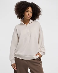 Half-Zip Mock-Neck Pullover