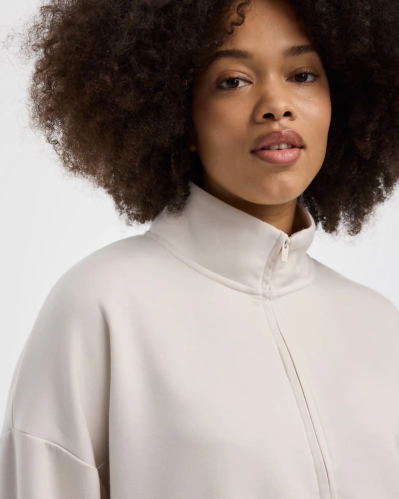Half-Zip Mock-Neck Pullover