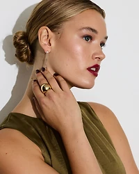 Large Domed-Effect Ring