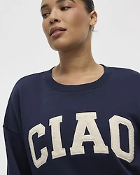 Long-Sleeve Crew-Neck Fleece Sweatshirt