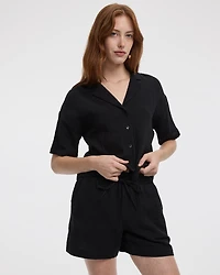 Waffled Cotton Shorts