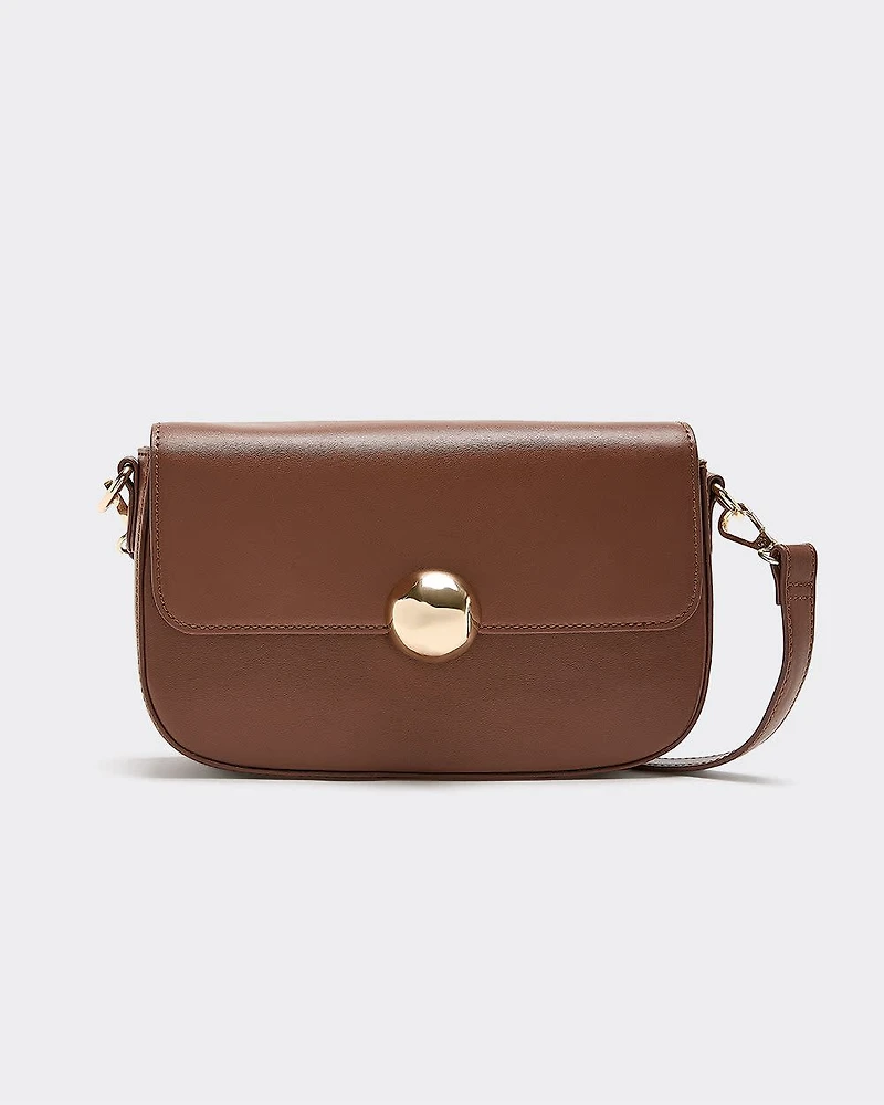 Faux Leather Crossbody Bag