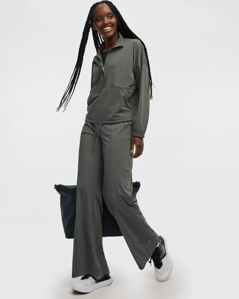 Wide-Leg Track Pant