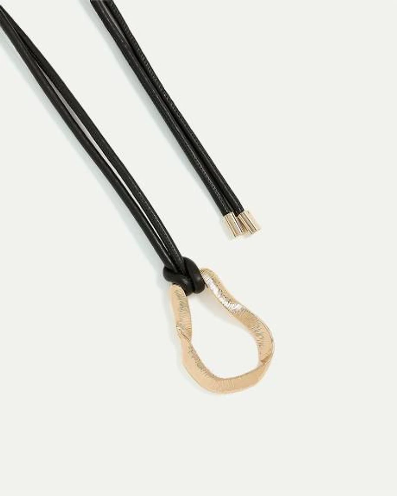 Faux Leather Cord Belt