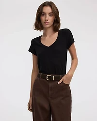 V-Neck Ribbed T-Shirt