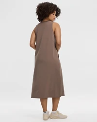 Sleeveless Textured Midi Dress