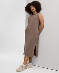 Sleeveless Textured Midi Dress