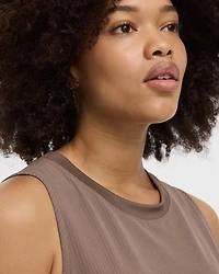 Sleeveless Textured Midi Dress