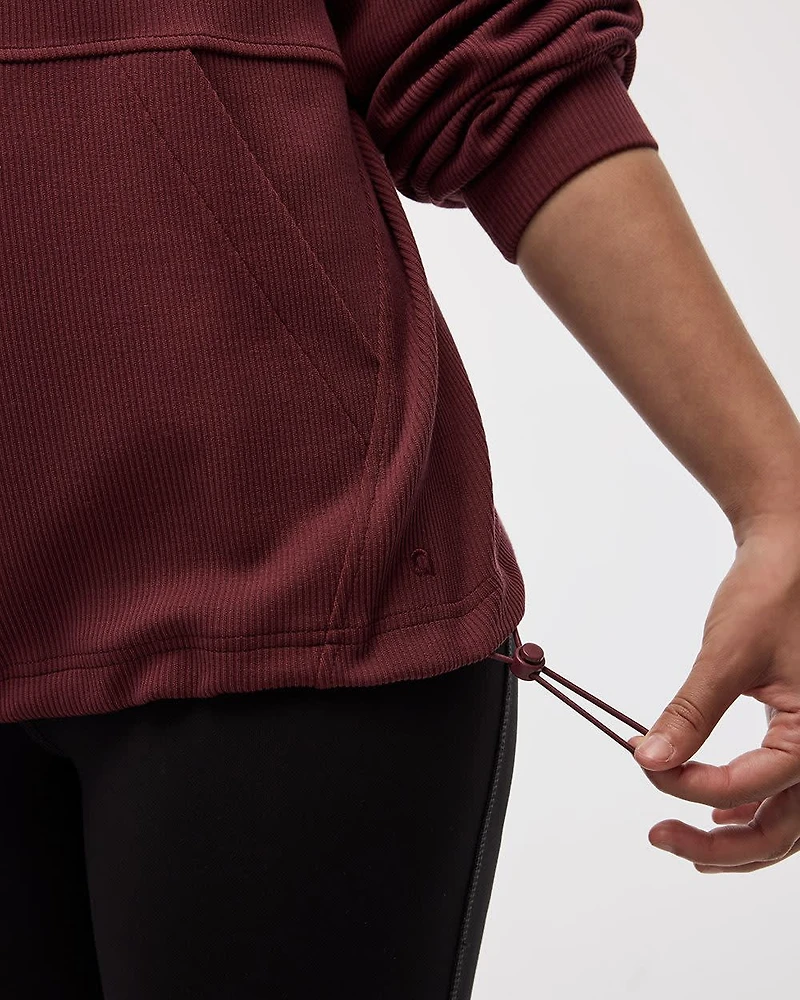 Pull en tricot ottoman à manches longues et col rond