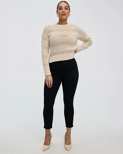 Cropped Denim Legging Pants
