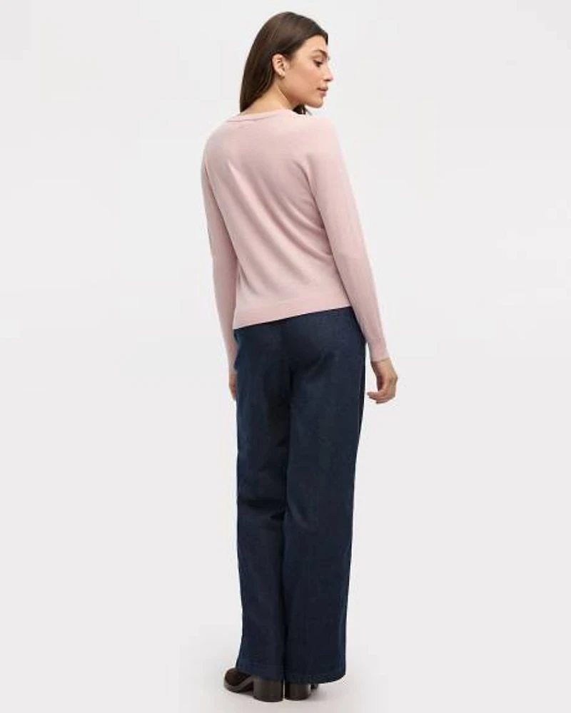 Crew-Neck Cardigan