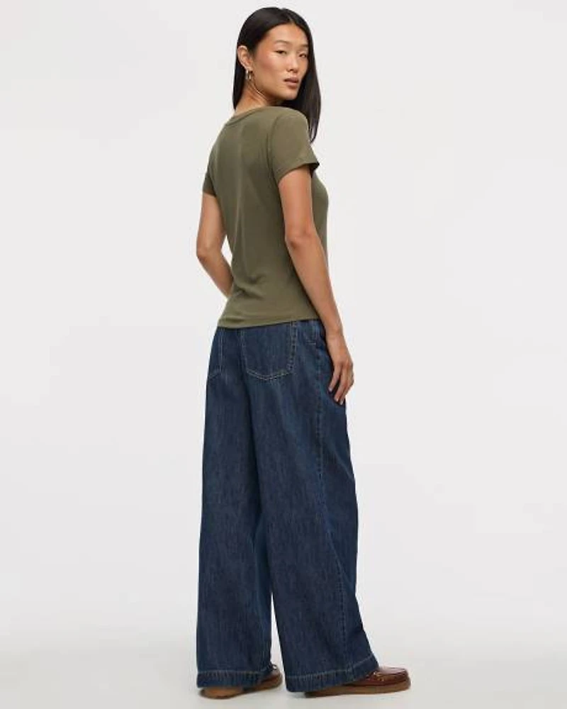 V-Neck Ribbed T-Shirt