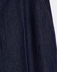 Pantalon en denim à jambe large et taille mi-haute