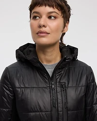 Manteau matelassé bimatière