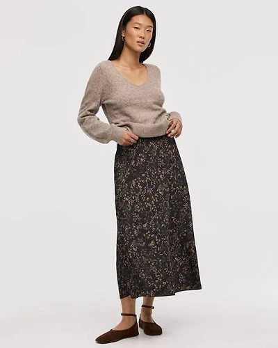 Jupe midi A silhouette en satin