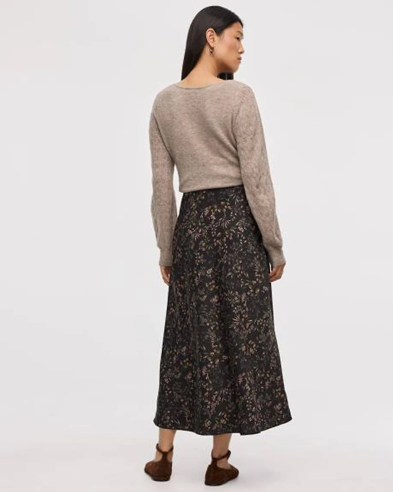Jupe midi A silhouette en satin