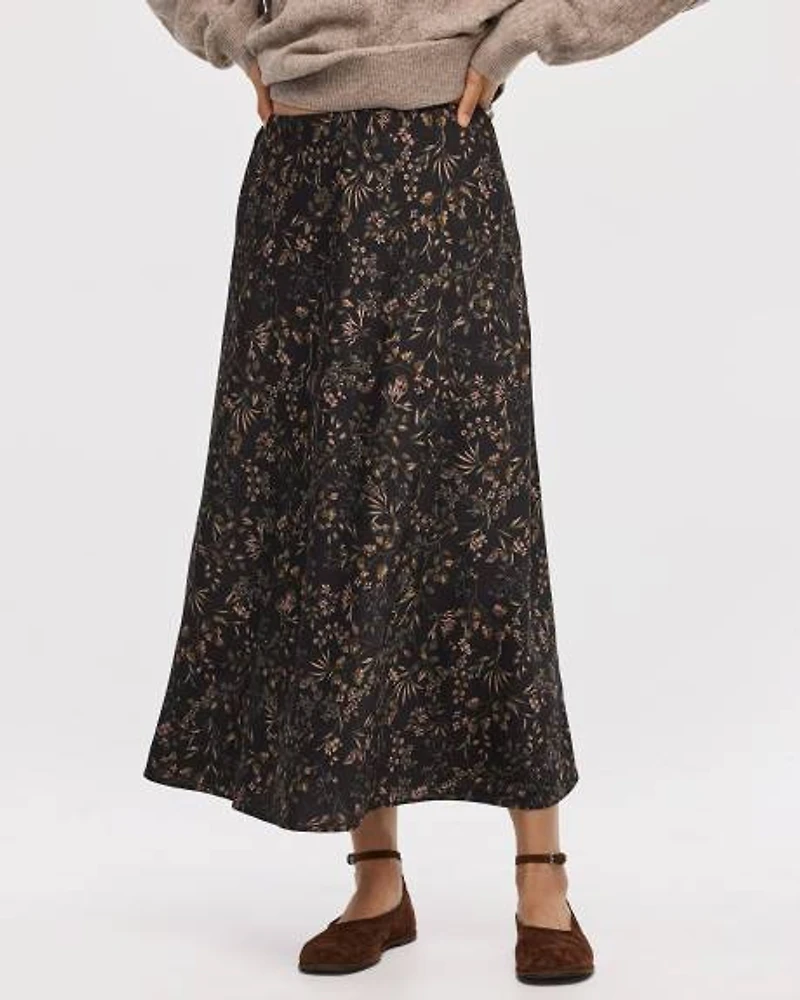 Jupe midi A silhouette en satin