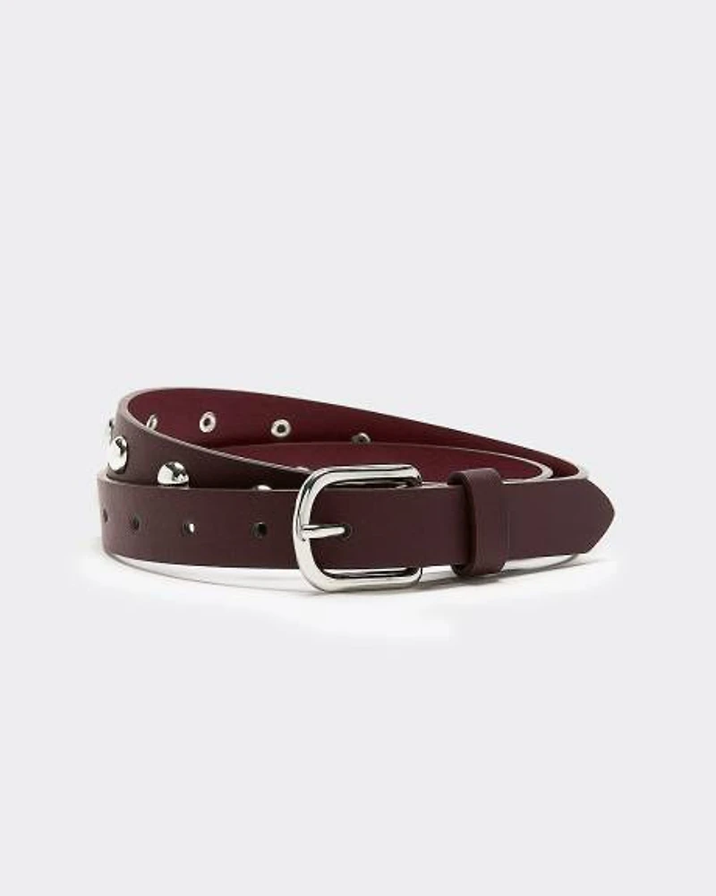 Ceinture en faux cuir à clous