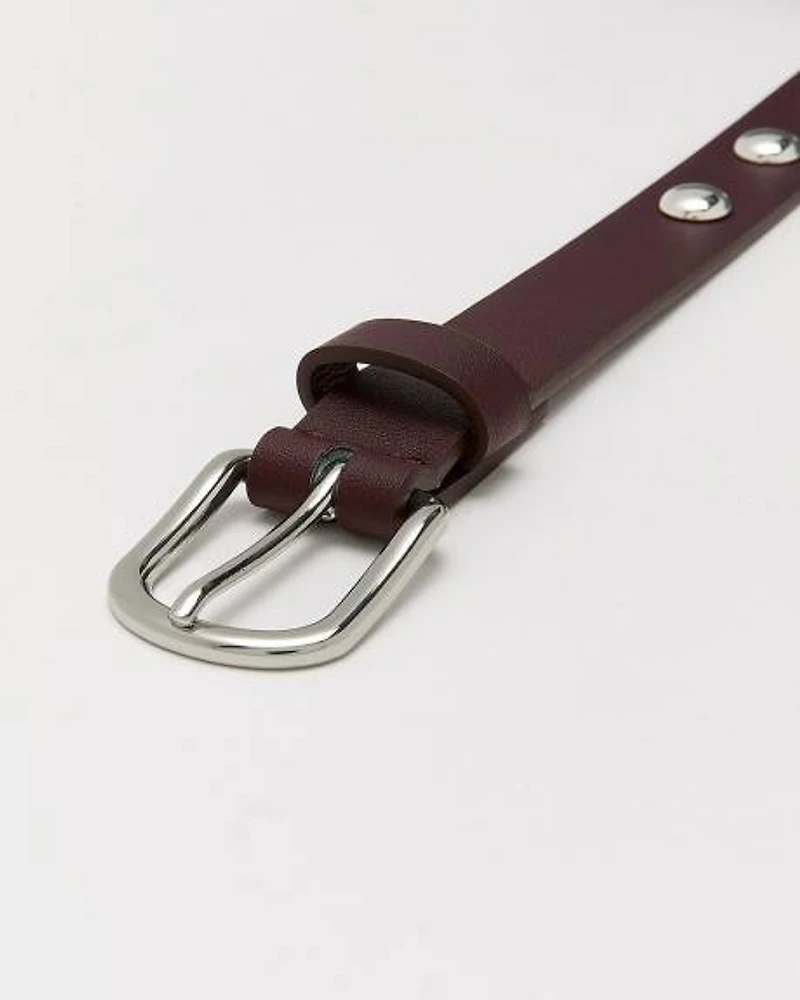 Ceinture en faux cuir à clous