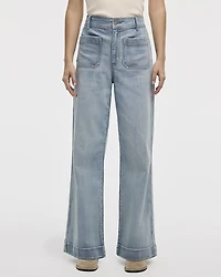 Wide-Leg High-Rise Jean with Patch Pockets