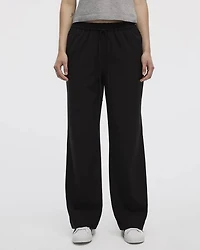 Wide-Leg High-Rise Pull-On Pant