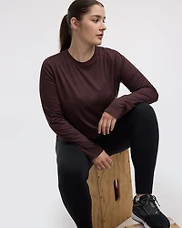 T-shirt à col rond et manches longues