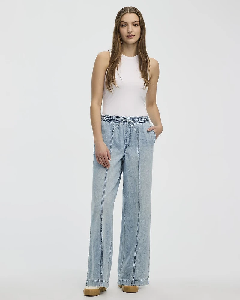 Wide-Leg High-Rise Jean