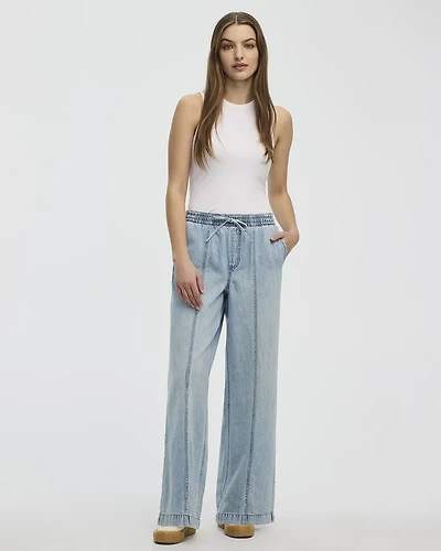Wide-Leg High-Rise Jean