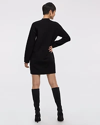 Long-Sleeve Mock-Neck Sweater Dress