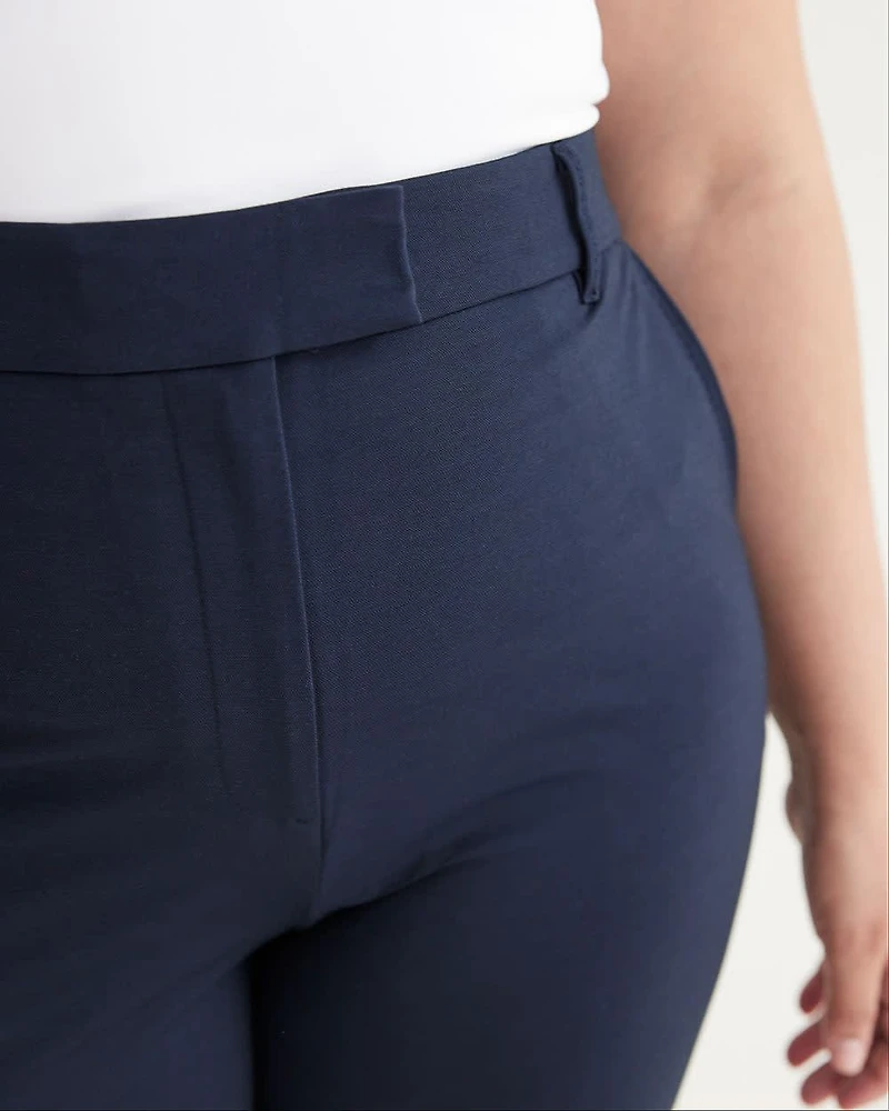 Pantalon à taille haute et jambe étroite