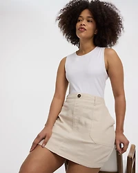 Linen-Blend Skort