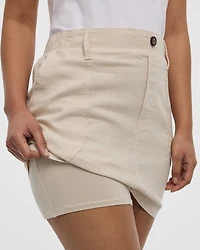 Linen-Blend Skort