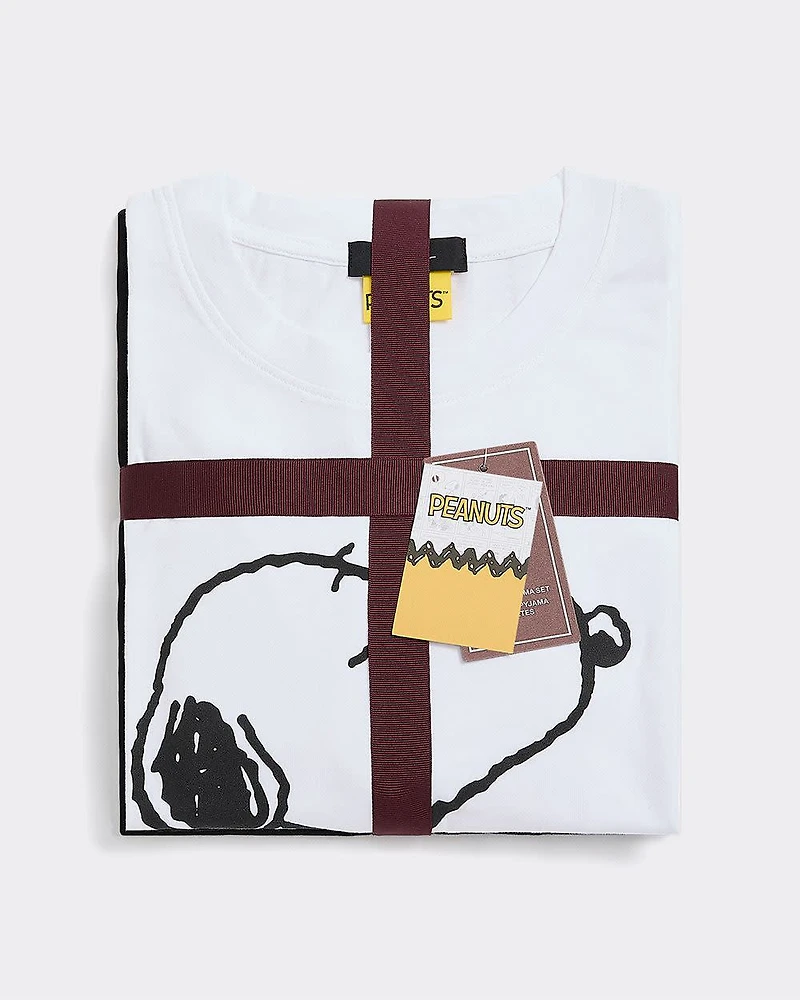 Ensemble pyjama Snoopy en coton à manches longues et jogger