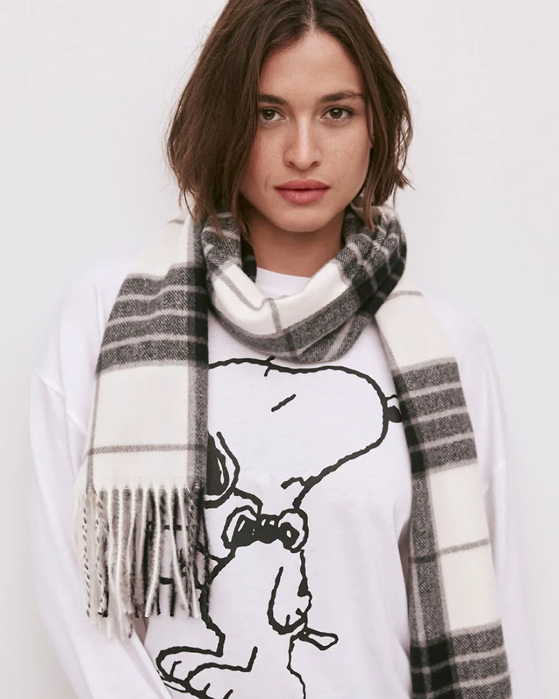 Ensemble pyjama Snoopy en coton à manches longues et jogger