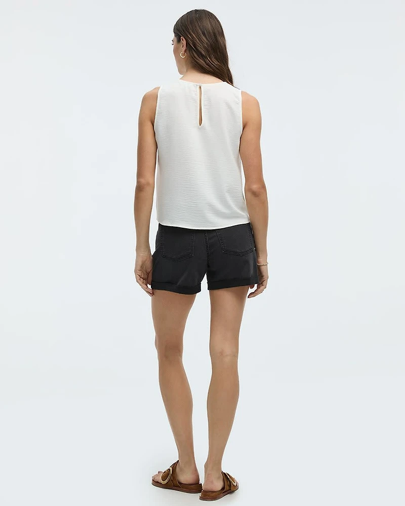 Sleeveless Blouse with Buttons at Sides