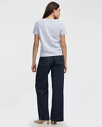 T-shirt à col V coupe Boyfriend