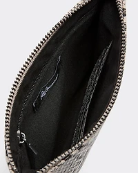 Pochette en faux cuir à motif peau de serpent