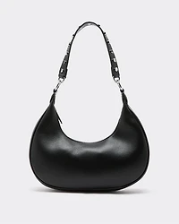 Half-Moon Bag with Studded Strap