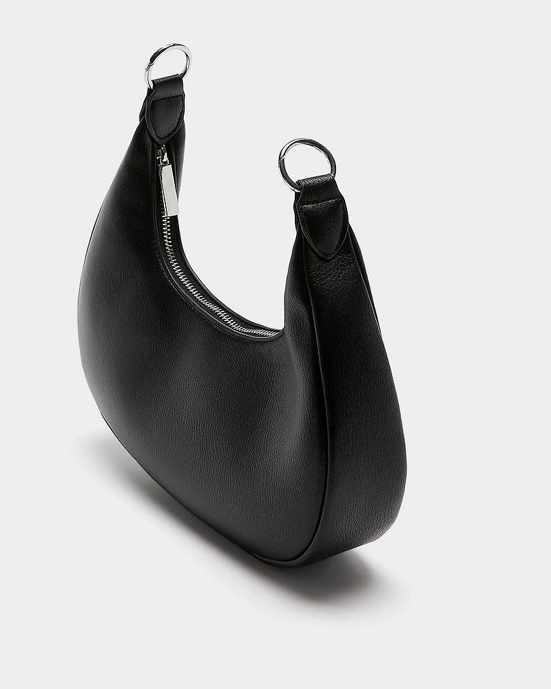 Half-Moon Bag with Studded Strap