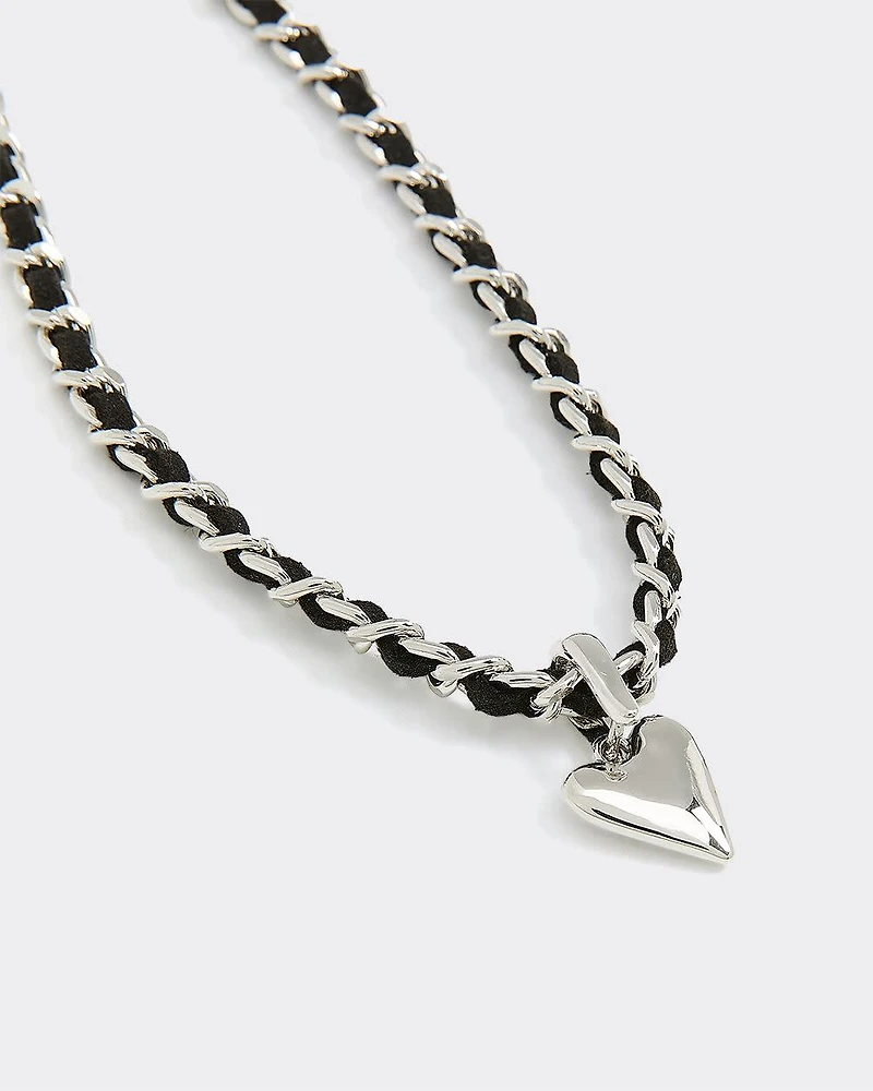 Short Necklace with Heart Pendant
