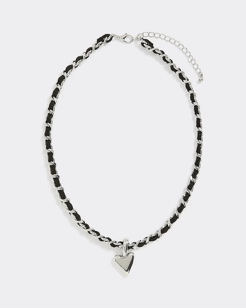 Short Necklace with Heart Pendant