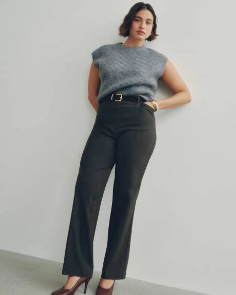 Straight-Leg High-Rise Pant