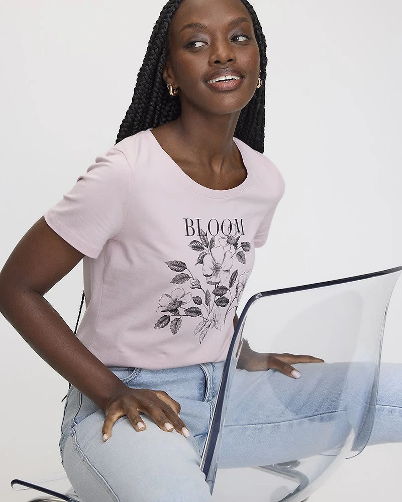 Scoop Neck Graphic T-Shirt