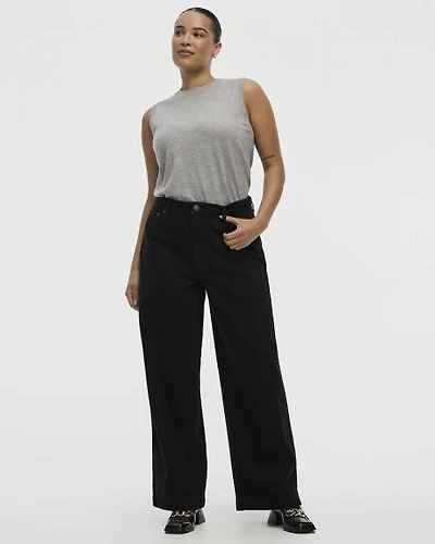 Wide-Leg High-Rise Jean