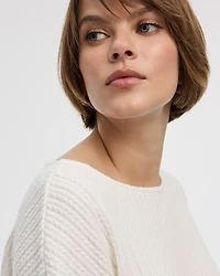 Long-Sleeve Boat-Neck Top