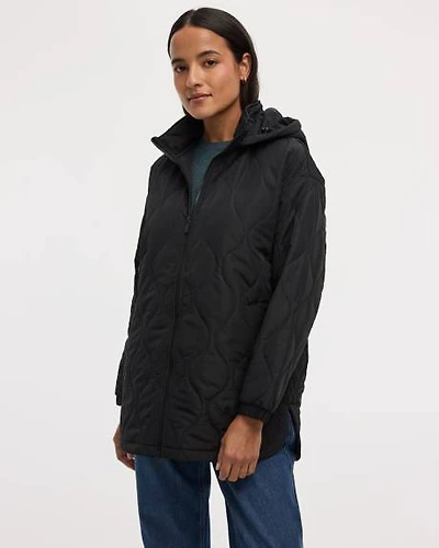 Quilted Jacket with Removable Hood