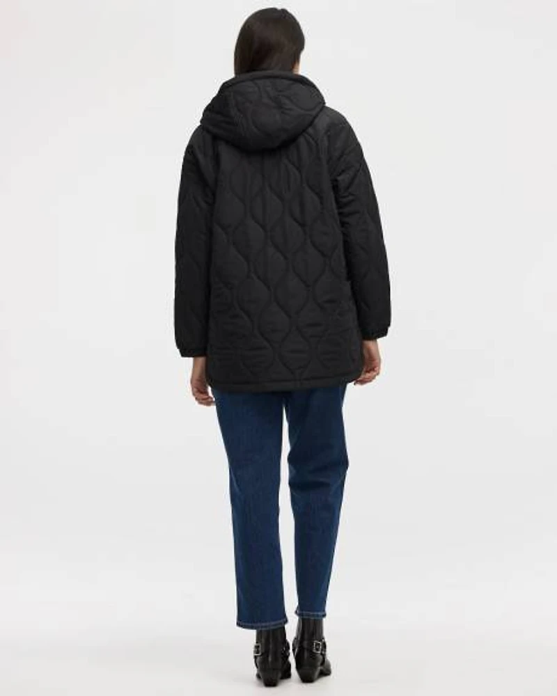Quilted Jacket with Removable Hood