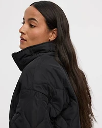 Quilted Jacket with Removable Hood