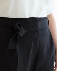 Tapered-Leg High-Rise Pant with Sash