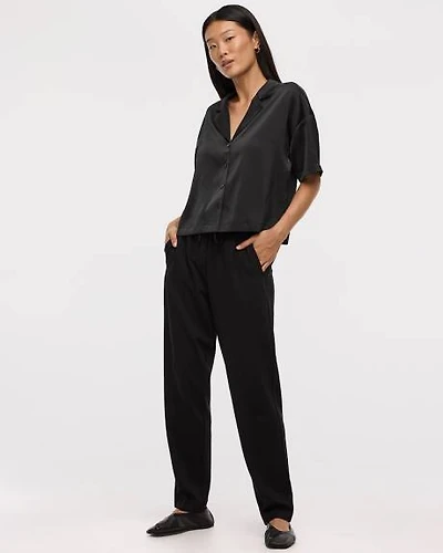 Pantalon à taille haute et jambe fuselée
